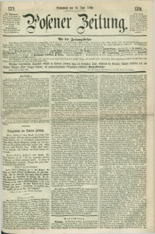 Posener Zeitung. 1860, [№] 139 (16 Juni) + dod.