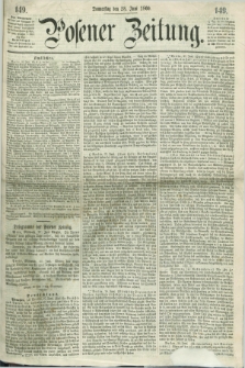 Posener Zeitung. 1860, [№] 149 (28 Juni) + dod.