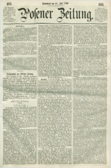 Posener Zeitung. 1860, [№] 169 (21 Juli) + dod.