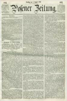 Posener Zeitung. 1860, [№] 183 (7 August) + dod.