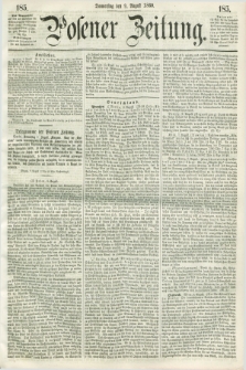 Posener Zeitung. 1860, [№] 185 (9 August) + dod.