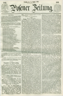 Posener Zeitung. 1860, [№] 189 (14 August) + dod.