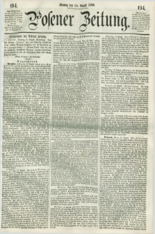 Posener Zeitung. 1860, [№] 194 (20 August) + dod.