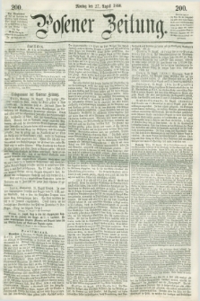 Posener Zeitung. 1860, [№] 200 (27 August) + dod.