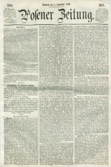 Posener Zeitung. 1860, [№] 208 (5 September) + dod.