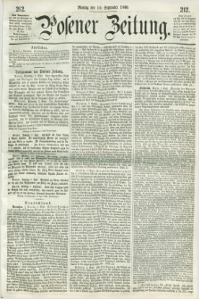 Posener Zeitung. 1860, [№] 212 (10 September) + dod.