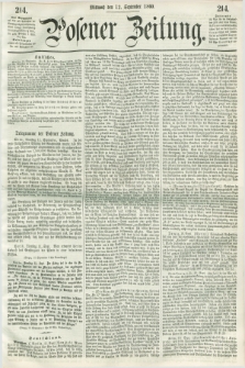 Posener Zeitung. 1860, [№] 214 (12 September) + dod.