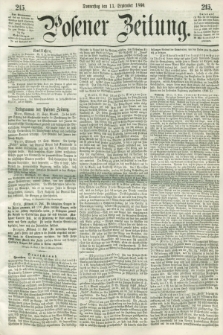 Posener Zeitung. 1860, [№] 215 (13 September) + dod.