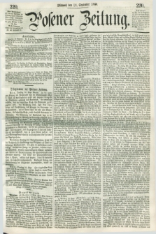 Posener Zeitung. 1860, [№] 220 (19 September) + dod.