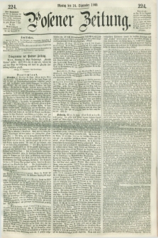 Posener Zeitung. 1860, [№] 224 (24 September) + dod.