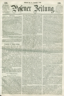 Posener Zeitung. 1860, [№] 226 (26 September) + dod.