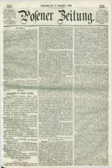 Posener Zeitung. 1860, [№] 227 (27 September) + dod.