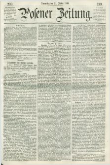 Posener Zeitung. 1860, [№] 239 (11 Oktober) + dod.