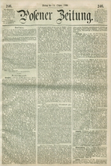 Posener Zeitung. 1860, [№] 246 (19 Oktober) + dod.