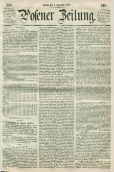 Posener Zeitung. 1860, [№] 258 (2 November) + dod.