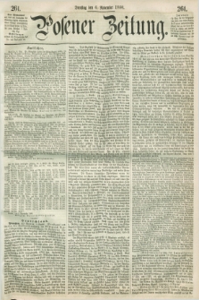 Posener Zeitung. 1860, [№] 261 (6 November) + dod.