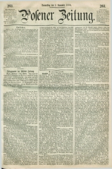 Posener Zeitung. 1860, [№] 263 (8 November) + dod.