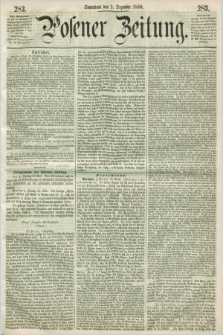 Posener Zeitung. 1860, [№] 283 (1 Dezember) + dod.
