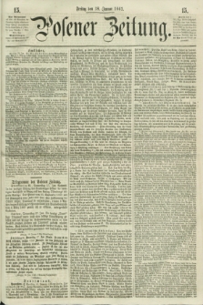 Posener Zeitung. 1861, [№] 15 (18 Januar) + dod.