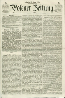 Posener Zeitung. 1861, [№] 21 (25 Januar) + dod.