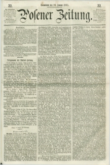 Posener Zeitung. 1861, [№] 22 (26 Januar) + dod.