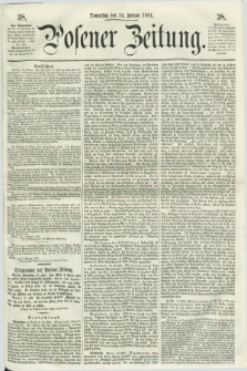 Posener Zeitung. 1861, [№] 38 (14 Februar) + dod.