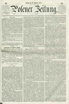 Posener Zeitung. 1861, [№] 45 (22 Februar) + dod.