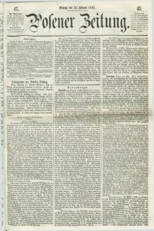 Posener Zeitung. 1861, [№] 47 (25 Februar) + dod.