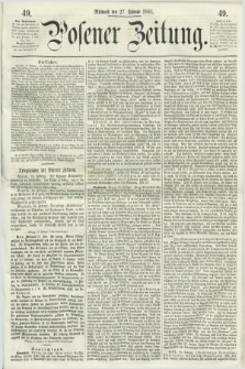 Posener Zeitung. 1861, [№] 49 (27 Februar) + dod.