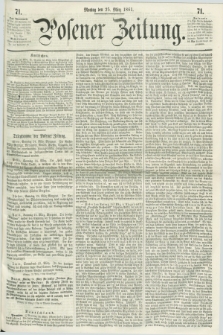 Posener Zeitung. 1861, [№] 71 (25 März) + dod.