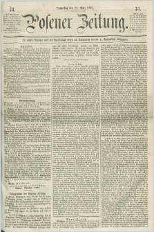 Posener Zeitung. 1861, [№] 74 (28 März) + dod.