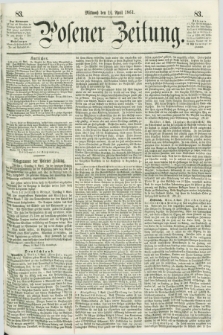 Posener Zeitung. 1861, [№] 83 (10 April) + dod.