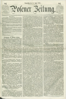 Posener Zeitung. 1861, [№] 84 (11 April) + dod.