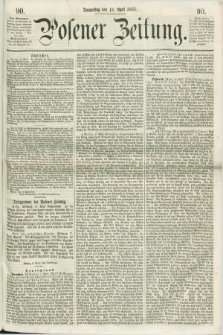 Posener Zeitung. 1861, [№] 90 (18 April) + dod.