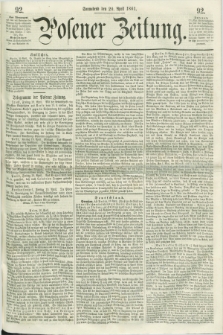 Posener Zeitung. 1861, [№] 92 (20 April) + dod.