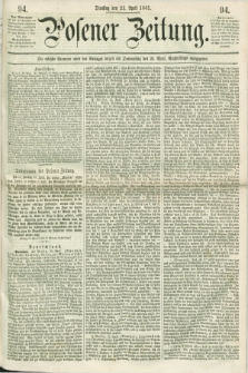 Posener Zeitung. 1861, [№] 94 (23 April) + dod.