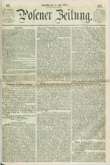 Posener Zeitung. 1861, [№] 117 (23 Mai) + dod.