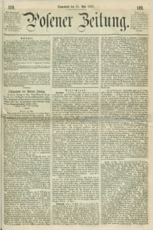 Posener Zeitung. 1861, [№] 119 (25 Mai) + dod.