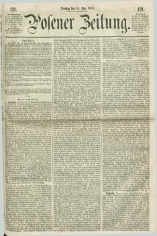 Posener Zeitung. 1861, [№] 121 (28 Mai) + dod.