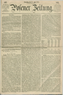 Posener Zeitung. 1861, [№] 147 (27 Juni) + dod.