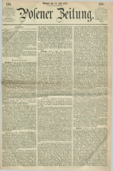 Posener Zeitung. 1861, [№] 158 (10 Juli) + dod.