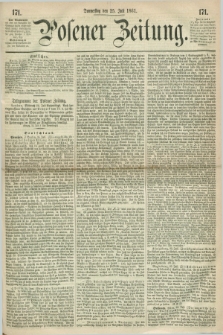 Posener Zeitung. 1861, [№] 171 (25 Juli) + dod.