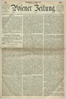 Posener Zeitung. 1861, [№] 177 (1 August) + dod.