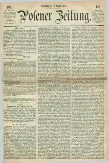 Posener Zeitung. 1861, [№] 183 (8 August) + dod.