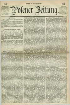 Posener Zeitung. 1861, [№] 193 (20 August) + dod.