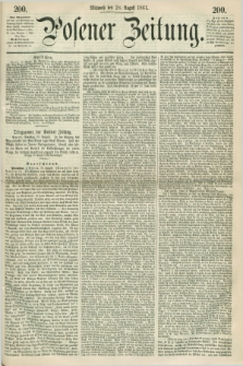 Posener Zeitung. 1861, [№] 200 (28 August) + dod.