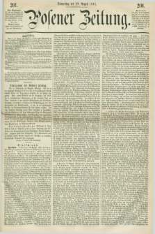 Posener Zeitung. 1861, [№] 201 (29 August) + dod.