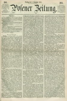 Posener Zeitung. 1861, [№] 205 (3 September) + dod.