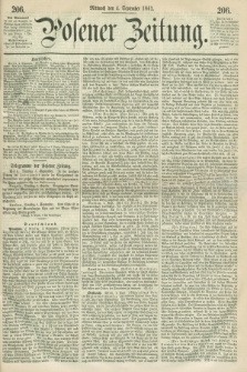 Posener Zeitung. 1861, [№] 206 (4 September) + dod.