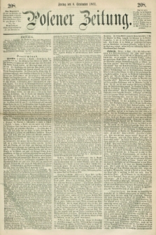 Posener Zeitung. 1861, [№] 208 (6 September) + dod.